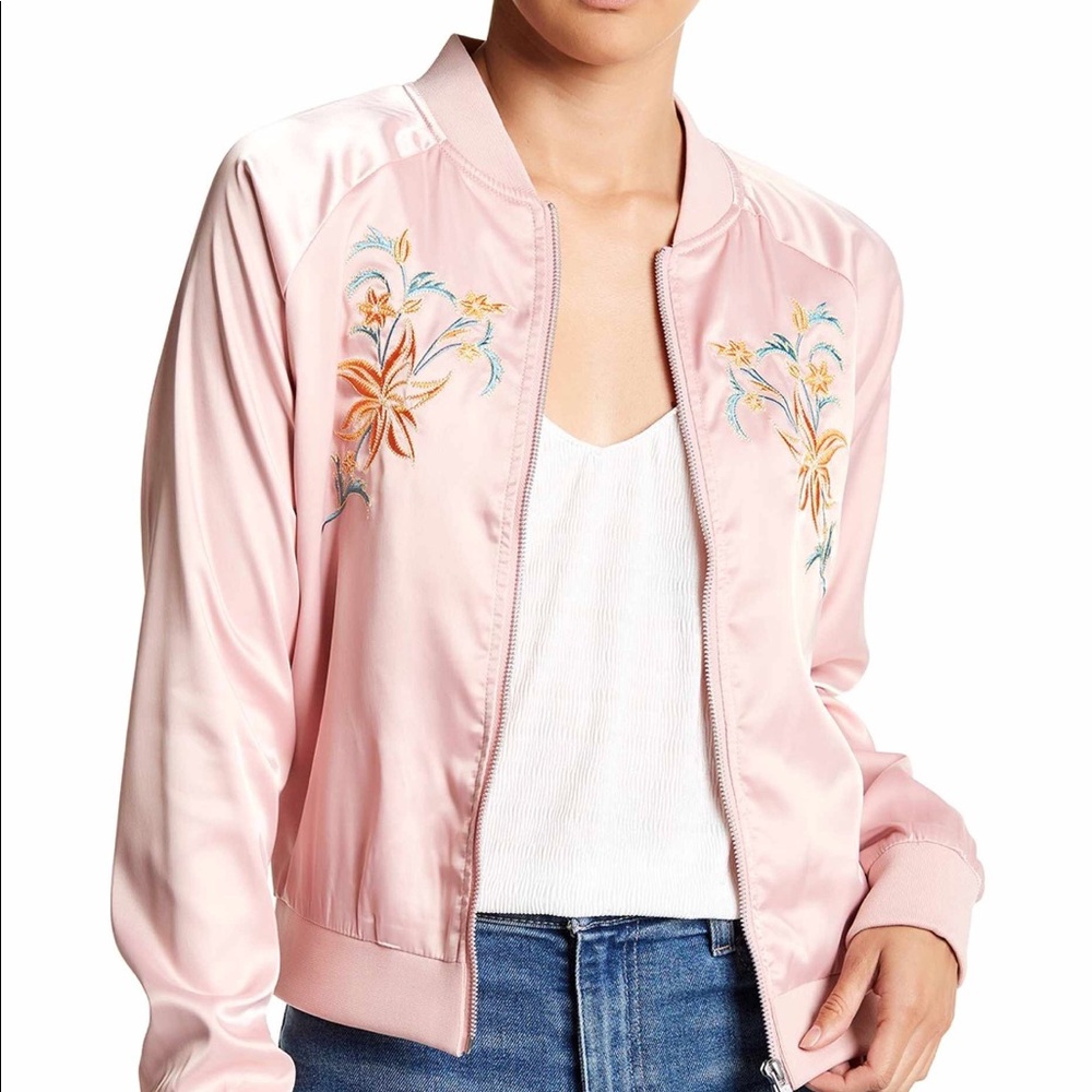 Romeo & Juliet Couture Floral-Embroidered Bomber